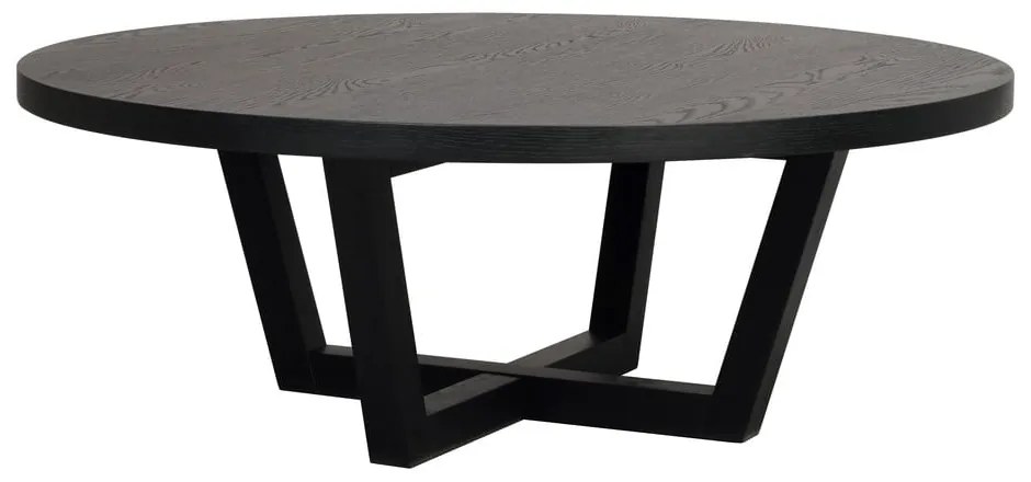 Tavolino rotondo nero in rovere ø 110 cm Boxford - Rowico