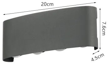 Brilagi - Lampada da parete LED per esterni FLAREBOX LED/8W/230V antracite IP65