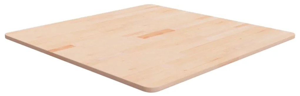 Piano Tavolo Quadrato 80x80x1,5 Cm Massello Rovere Non Trattato /