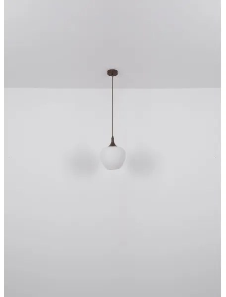Globo 15548H1C - Lampadario a sospensione con filo MAXY 1xE27/60W/230V bianco/marrone