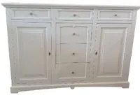 Credenzone in legno 2 porte 6 cassetti bianco l.170 p.46 h.116 - Mobili 2G