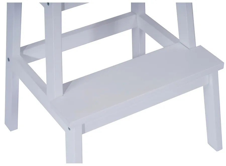 Sgabello in legno di gomma bianco Corg - Bonami Essentials