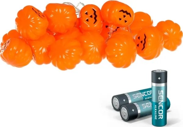 Retlux - Catena luci LED decorativa HALLOWEEN 20xLED/3xAA/bianco caldo 3,3m zucche