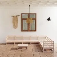 Set Divani da Giardino 9 pz in Legno Massello di Pino 3075839