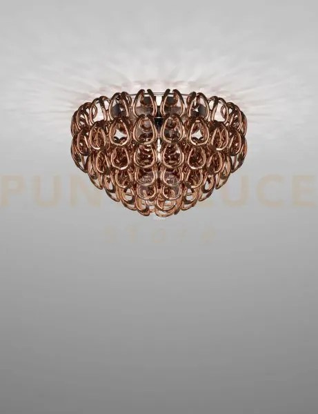 Giogali lampadadario a soffitto 60 cristallo rame e cromo lucido 4 ...