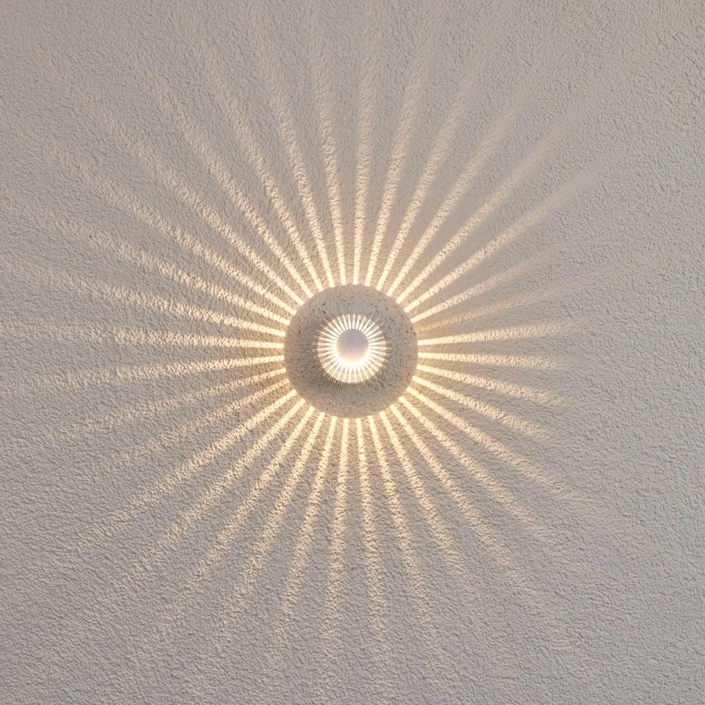 Lucande Lampada parete esterni Lennias color alluminio LED