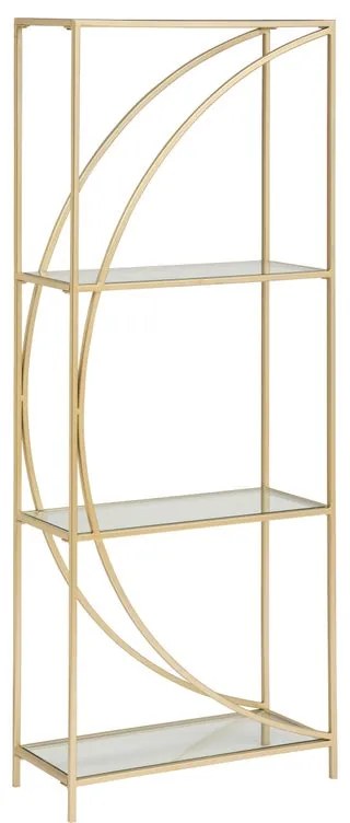 Libreria 3 ripiani Artif L 56 x P 25 x H 151.5 cm oro, portata per ripiano 12 kg