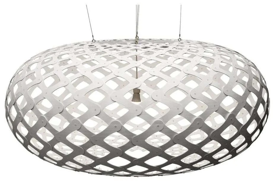 David Trubridge - Kina Lampada a Sospensione Ø140 Bianco 2 Lati David Trubridge