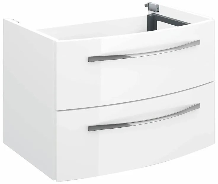 Mobile da bagno sotto lavabo  lucido L 70 x H 48 x P 48 cm 2 cassetti, lavabo non incluso