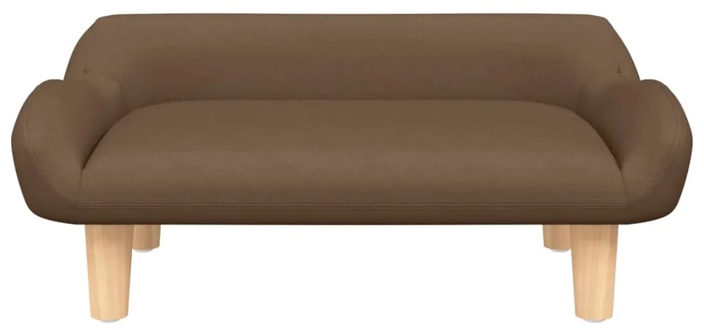 Divano per bambini marrone 70x40x24 cm in tessuto