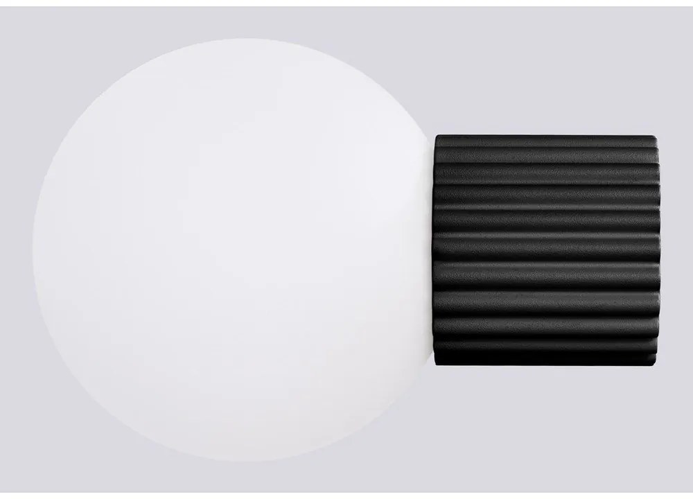 Lampada da parete nera ø 12 cm Orbital – Sollux