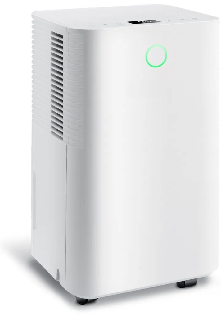 Costway Deumidificatore con 3 modalità e 2 velocità, Deumidificatore con timer 24 ore e serbatoio dell’acqua 2L Bianco