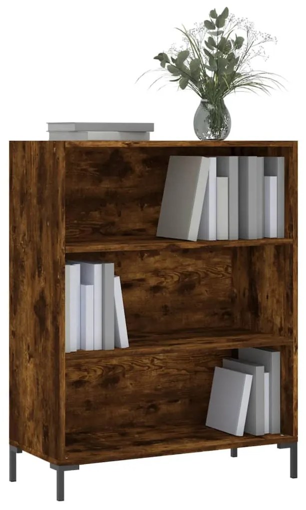 Libreria Rovere Fumo 69,5x32,5x90 cm in Legno Multistrato