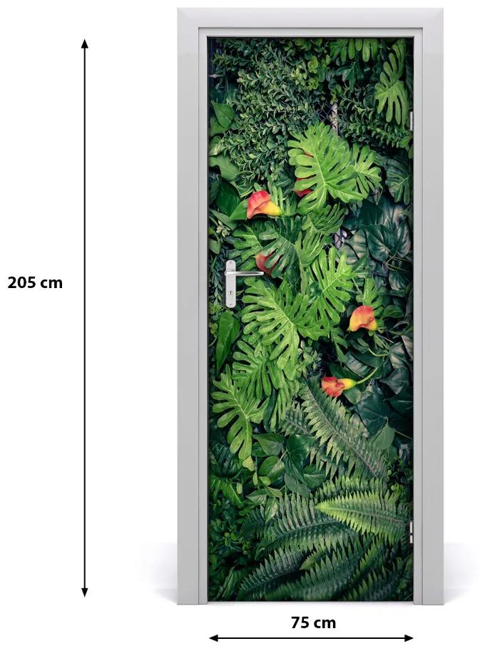 Adesivo per porta Piante tropicali 75x205 cm