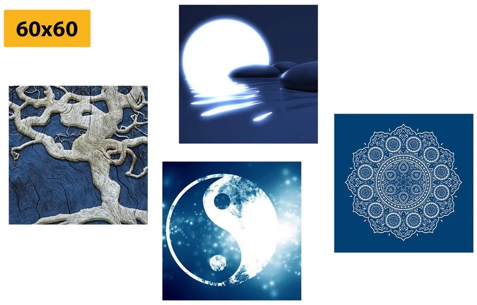 Set di quadri – Feng Shui in blu