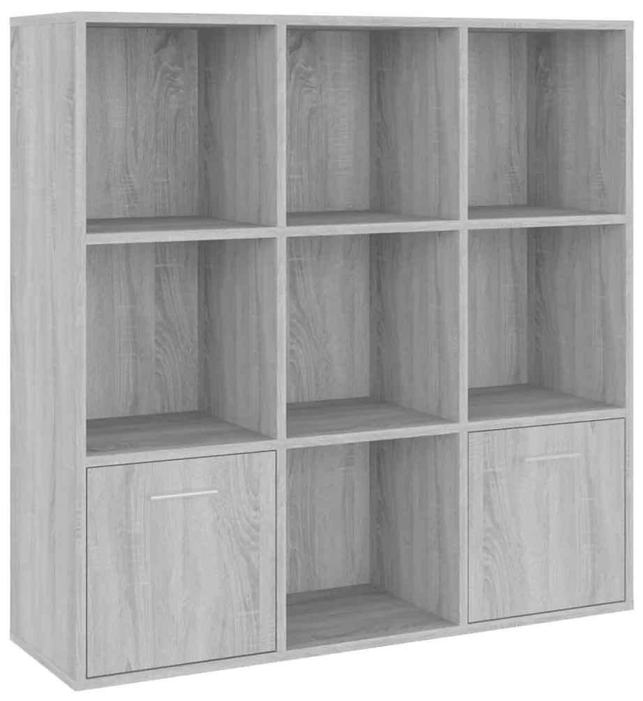 Libreria grigio sonoma 98x30x98 cm