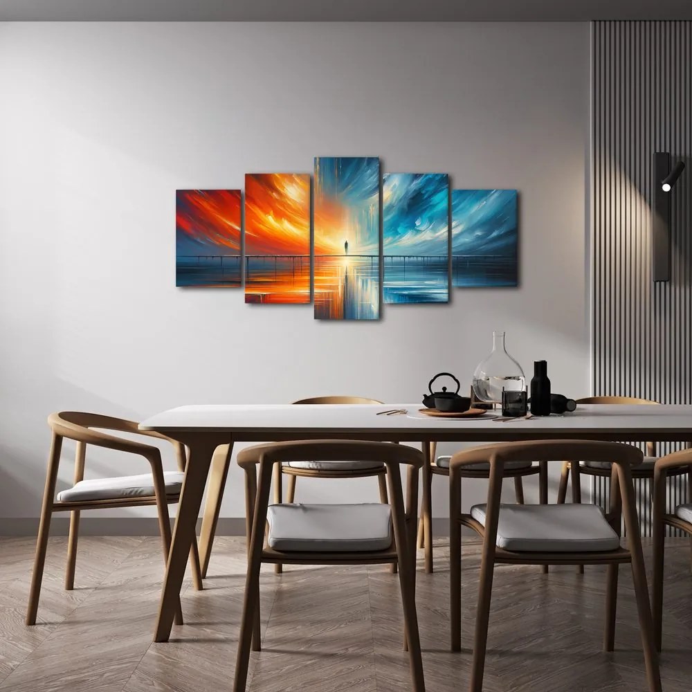 Quadri 5 pezzi – Silhouette tra gli elementi