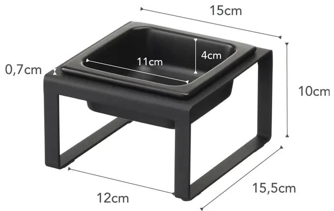 Ciotola in ceramica con base per animali domestici Tower - YAMAZAKI
