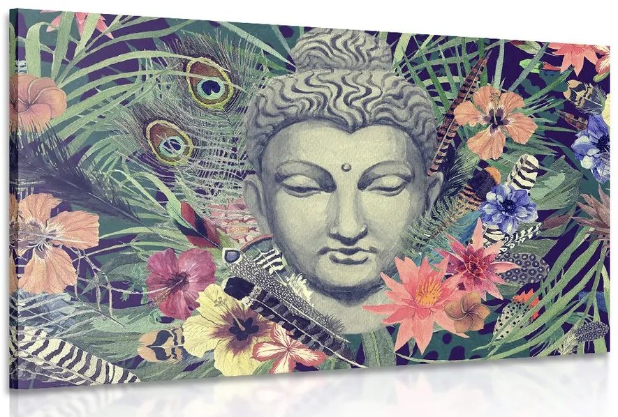 Stampa su tela – Buddha su sfondo esotico