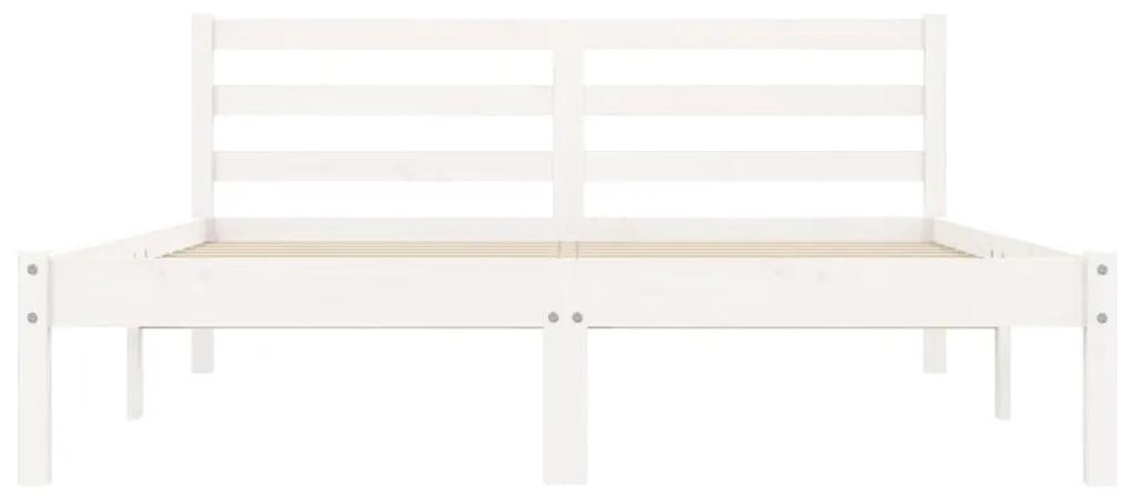 Giroletto bianco 160x200 cm in legno massello di pino
