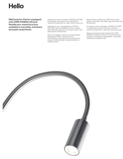 Redo 01-1195 - LED Flessibile piccola lampada HELLO LED/3W/230V cromo