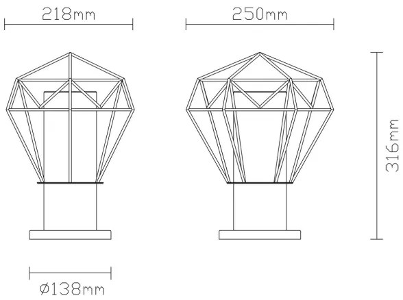 Globo 31358 - Lampada da esterno HORACE 1xE27/15W/230V IP44
