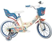 Bicicletta per Bambina 16 2 Freni Stitch Bianca