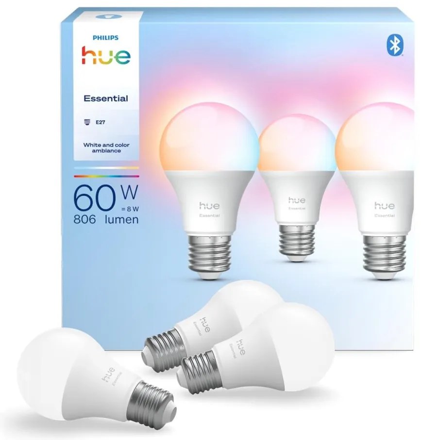 Set da 3 lampadine LED dimmerabili Philips Hue WACA E27/8W/230V 2200-6500K