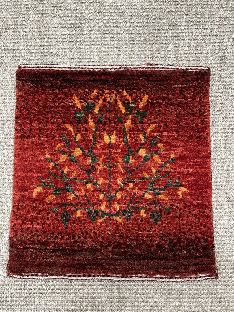 Loribaft Tappeto 40 x 40 Rosso (Iran) Annodato A Mano