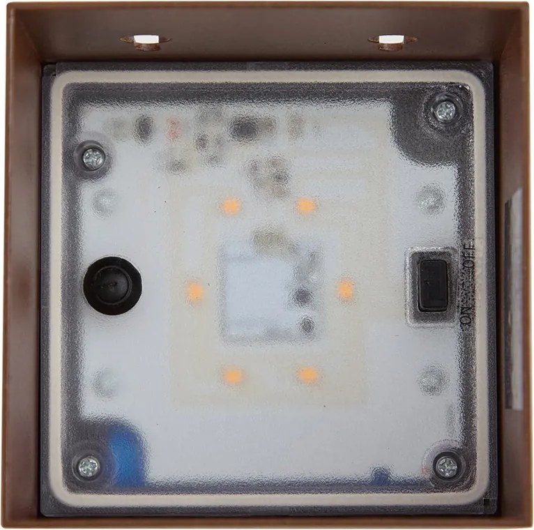 Lampada da parete per esterni marrone ruggine con LED 2 luci IP65, dimmerabile e solare - Charlene