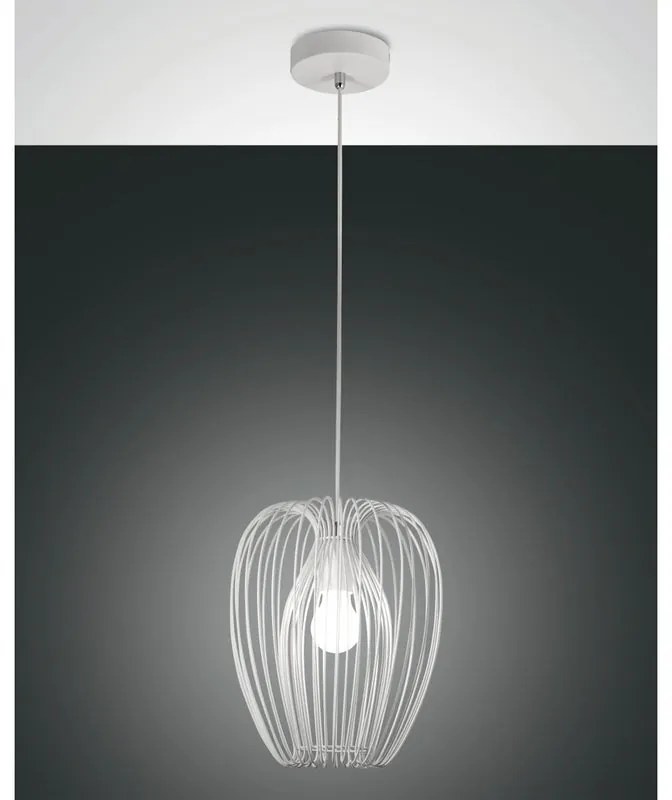 Lampadario Moderno Camp bianco paralume bianco E27 LA MIA LUCE