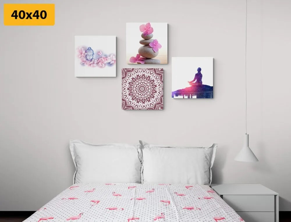 Set di quadri – Feng Shui in rosa