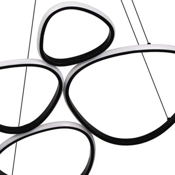 Lampadario LED sospeso su cavo PETRA LED/58W/230V 4000K nero