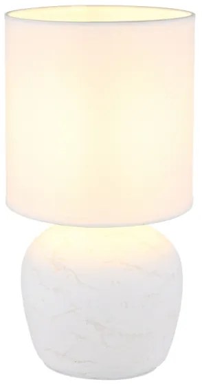 Globo 21739W - Lampada da tavolo MARBLE 1xE14/40W/230V bianco
