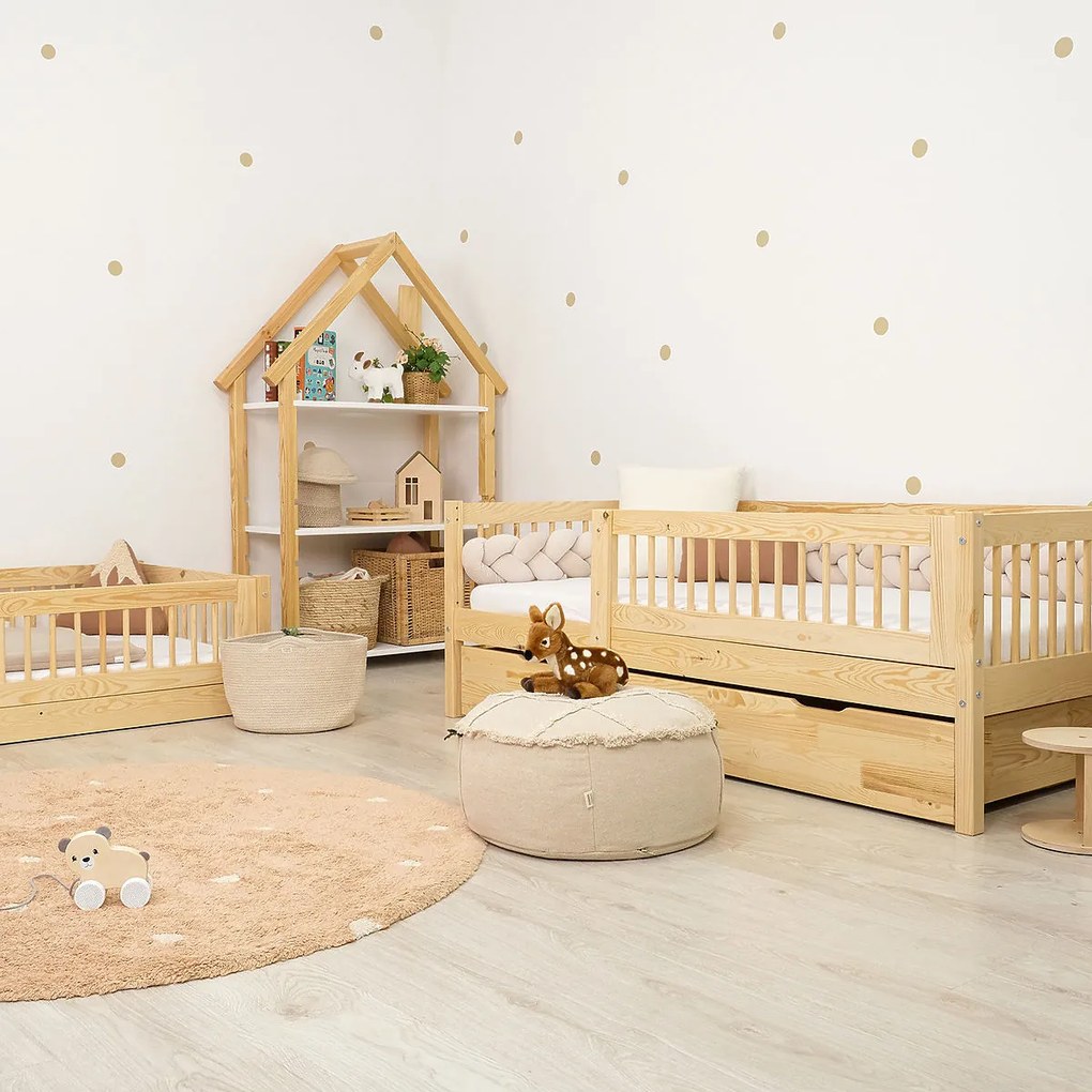 Letto per bambini Teddy Plus - naturale - letto 160x80 cm