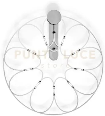 Lafra applique a parete piccola  cromo 2700k 735lm 9w d.45cm