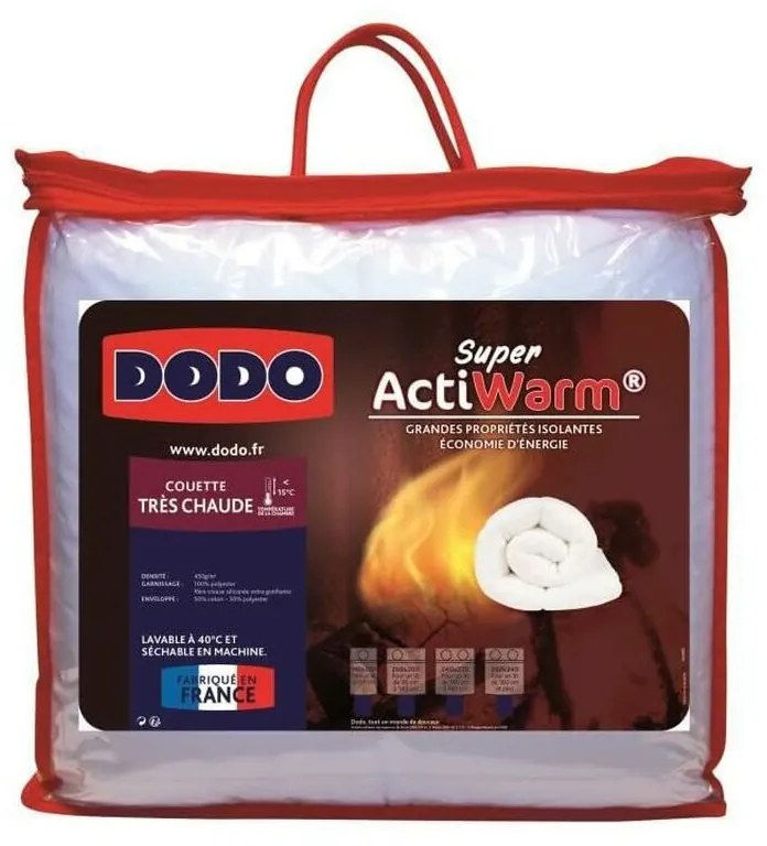 Piumino Letto DODO Super ActiWarm Bianco 220 x 240 cm 450 g/m²