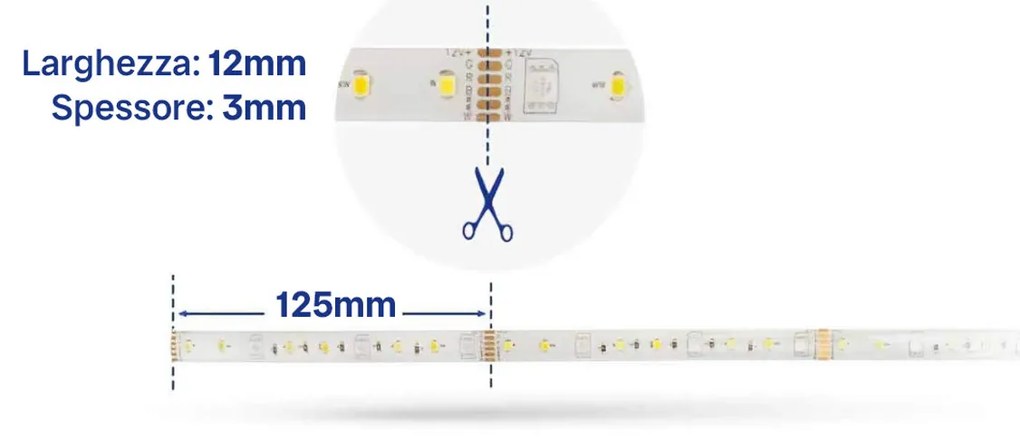 Kit Striscia LED 17W smart RGB+CCT Bianco Variabile e Dimmerabile WiFi - Amazon Alexa e Google Home Colore RGB+CCT