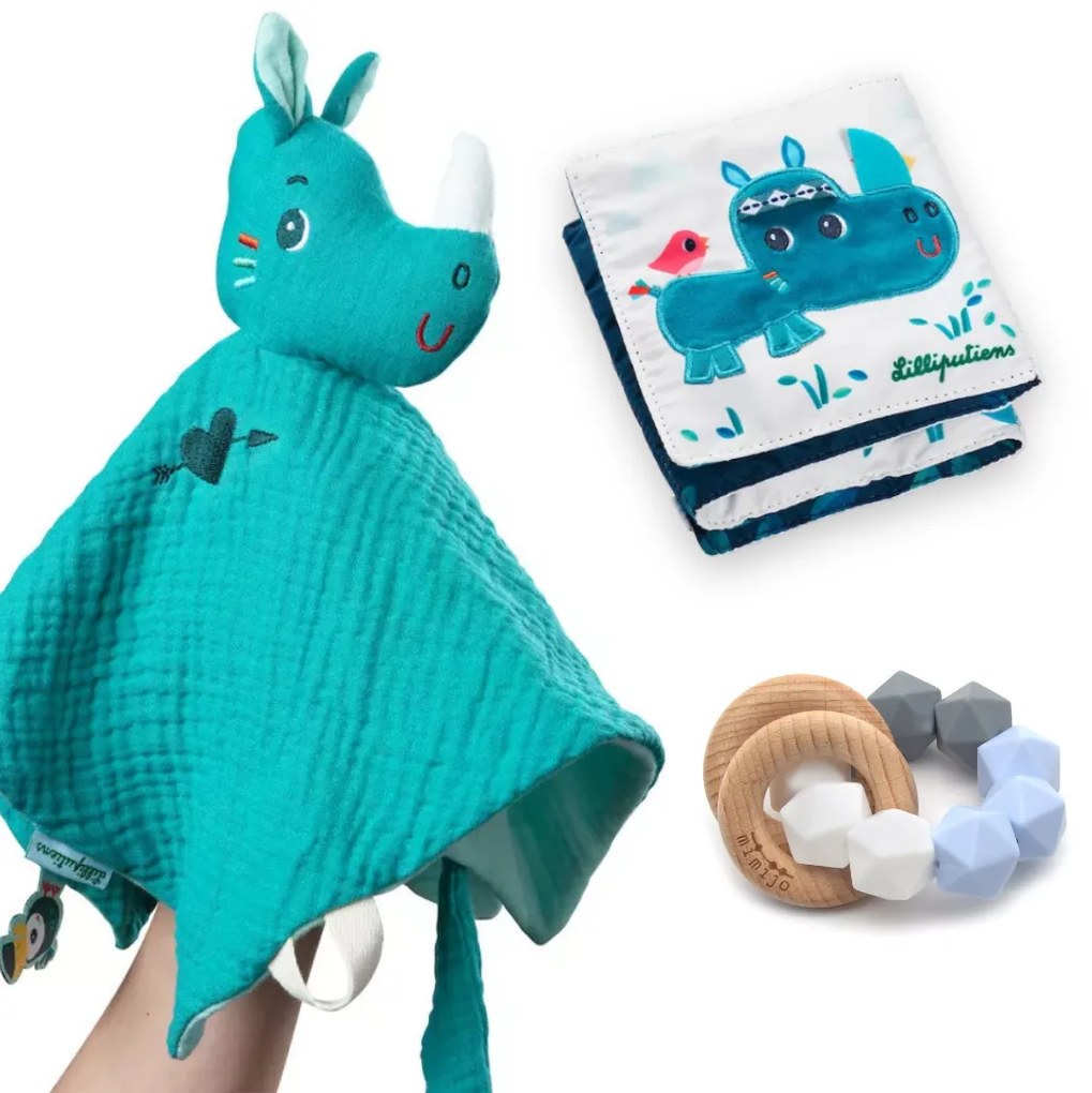 Pacchetto neonato maschio con Marius il rinoceronte