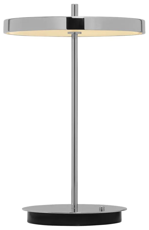 Lampada da tavolo dimmerabile a LED in argento con paralume in metallo (altezza 31 cm) Asteria Move - UMAGE