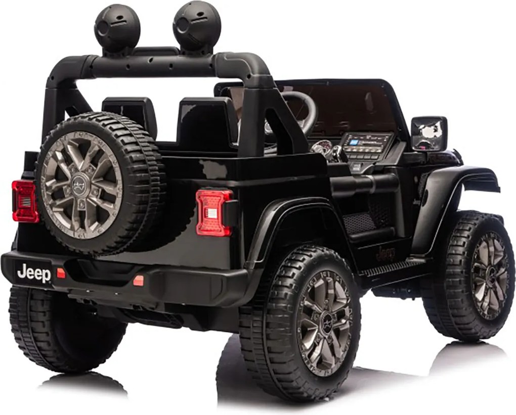 Macchina Elettrica per Bambini Jeep Wrangler Rubicon 12V con Telecomando Nero...