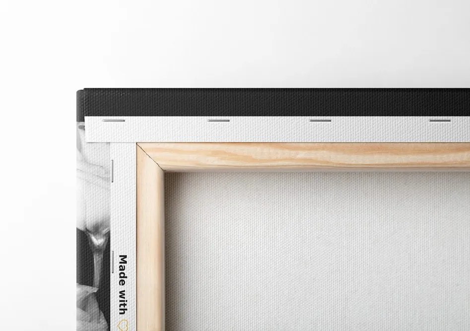 Stampa su tela – Fiori eleganti in bianco e nero