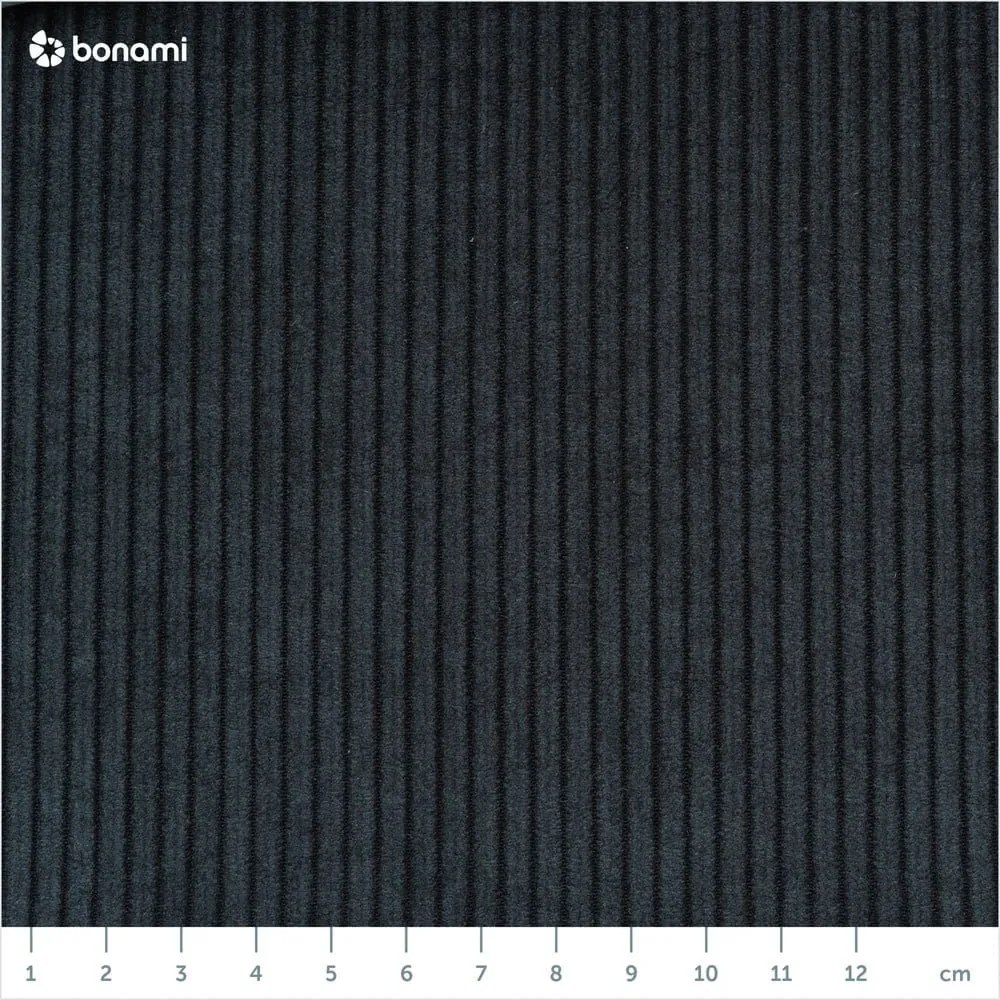 Divano letto in velluto a coste nero-antracite 244 cm Base - Karup Design