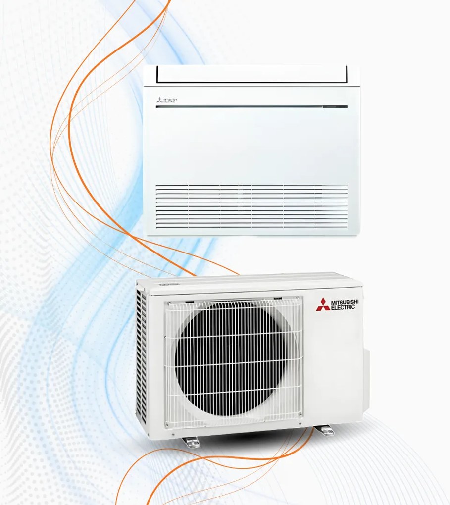 Climatizzatore Mitsubishi MFZ-KT a Pavimento Inverter R-32 WiFi, 9.000