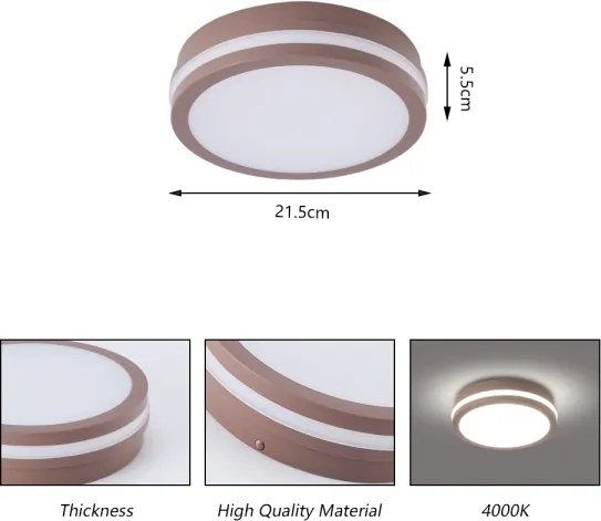 Brilagi - Plafoniera LED da esterno BENE LED/18W/230V Ø 21,5 cm marrone IP54