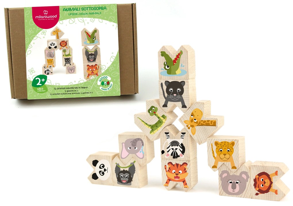 Milaniwood - Gioco equilibristo in legno - Animali esotici