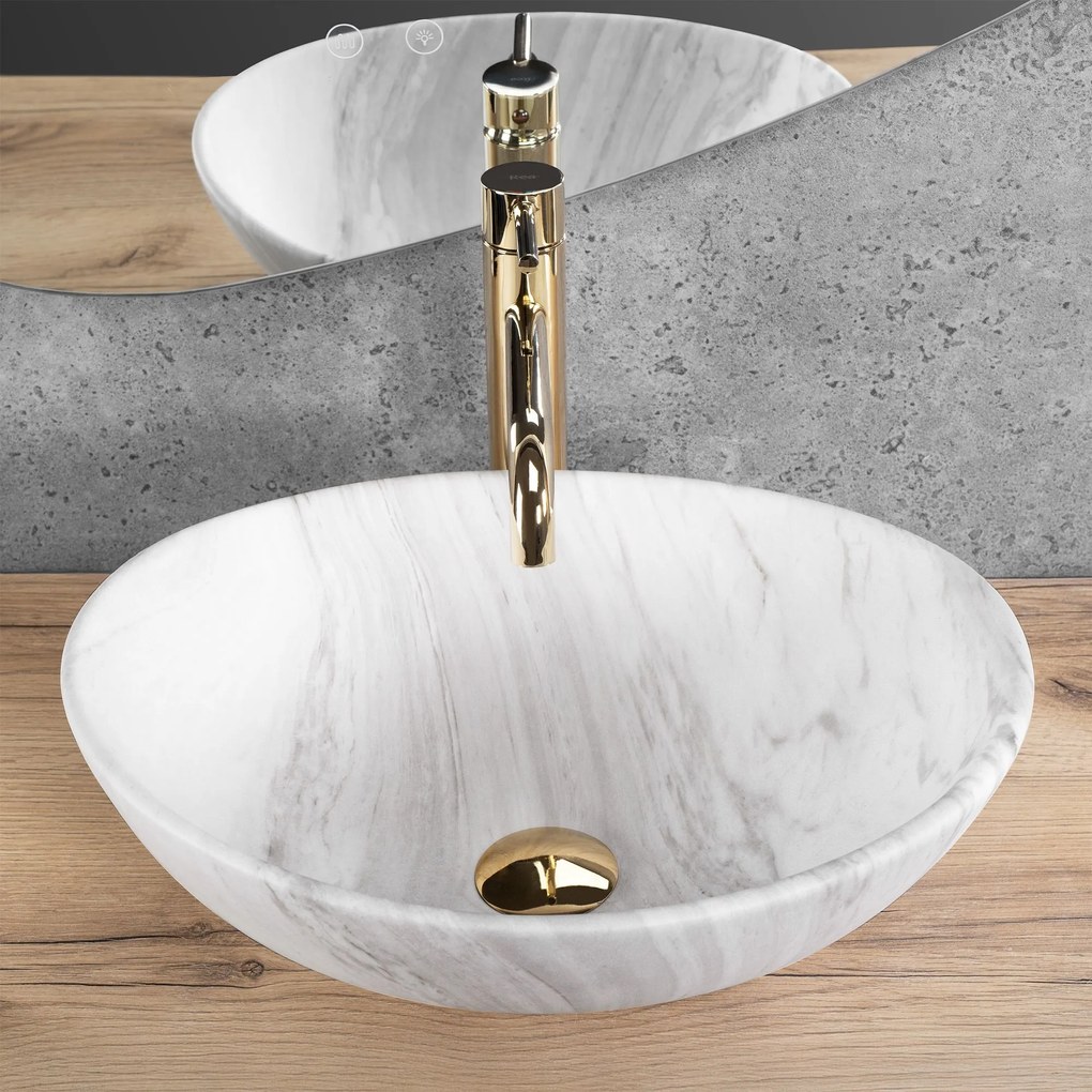 Lavabo da appoggio Rea Sofia Ash Matt