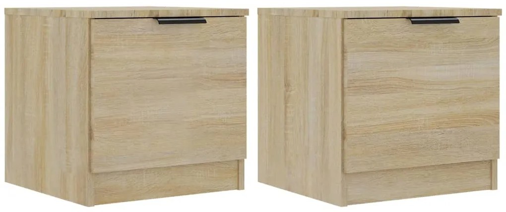 Comodini 2 pz rovere sonoma 40x39x40 cm
