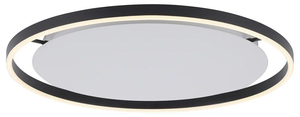 Plafoniera Grigio Scuro 60 cm con LED dimmerabile a 3 livelli - Zlatan