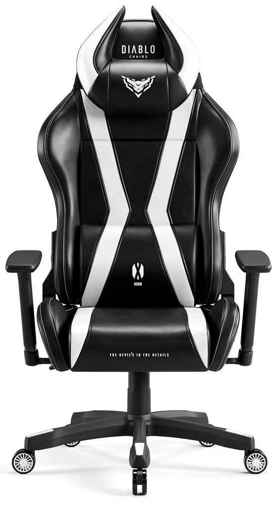 Sedia da gaming Diablo X-Horn 2.0 Normal Size, Nero-Bianco